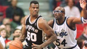 17 Siege: David Robinson und die Spurs eilten 95/96 zu 17 Siegen in Serie. Mit dem Titel hatten sie aber nichts zu tun.
