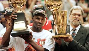 18 Siege: Die Chicago Bulls eilten in ihrer legendären Saison 95/96 zu einer 72-10-Bilanz, 18 Siegen in Folge und natürlich zum Titel.