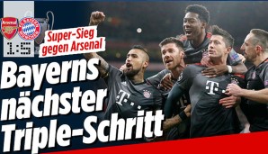 In der Bild marschiert der FC Bayern bereits Richtung Triple ...