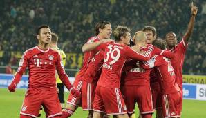 Bundesliga, 13. Spieltag 2013/14, Borussia Dortmund - FC Bayern 0:3. Im ersten Duell in der Bundesliga kassierte der BVB vor heimischer Kulisse eine verheerende Niederlage. Die Tore von Götze, Robben und Müller bescherten Pep den ersten Sieg über Kloppo.