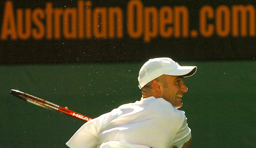 Der Superstar bei seinem Lieblingsturnier: Viermal gewinnt Agassi die Australian Open. Insgesamt kann er acht Grand-Slam-Erfolge vorweisen.
