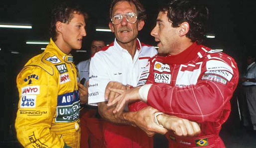 Aber auch Senna und Schumacher gerieten einmal nach einem Crash heftig aneinander. So war er eben, der heißblütige Brasilianer Senna.