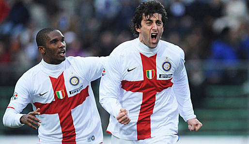 Inter Mailand, 18 Tore: Samuel Eto'o (l., 8) und Diego Milito (10)