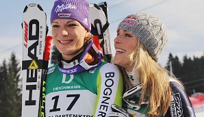 FEBRUAR: Bei der Ski-WM in Garmisch-Partenkirchen gewinnt Maria Riesch zwei Bronzemedaillen. Ihre Freundin Lindsey Vonn holt nur eine Silbermedaille