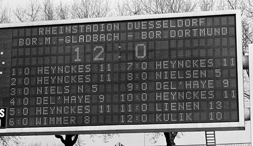 Am letzten Spieltag der Saison 77/78 geht Dortmund gegen Gladbach 0:12 unter. Schiebung? Keeper Endrulat und Coach Otto "Torhagel" Rehhagel müssen gehen