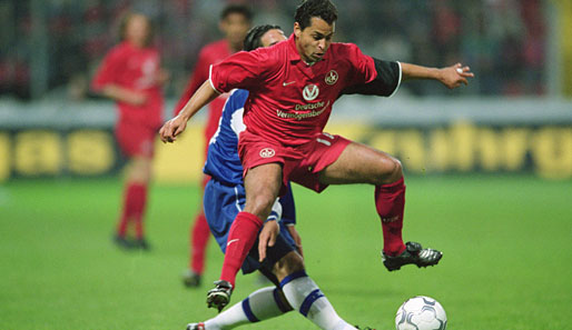 Ballkünstler Ratinho war von 1996 bis 2003 auf dem Betzenberg aktiv. In 147 Spielen brachte es "das Mäuschen" lediglich auf zehn Treffer