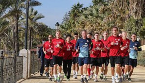 Die Mannschaft vom FSV Mainz absolviert ihr Trainingslager unter Palmen in Marbella
