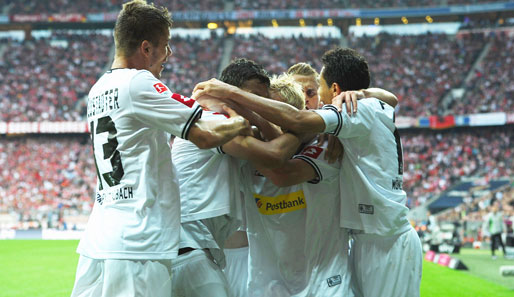Am Ende jubelte Borussia Mönchengladbach erst das zweite Mal über einen Bundesliga-Sieg beim FC Bayern