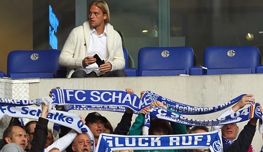Schalke - Hoffenheim 3:1: Neuzugang Timo Hildebrand verfolgte die Partie von der VIP-Tribüne aus