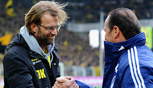 Dortmund - Schalke 2:0: "Servus, Huub!" - "Hallo, Jürgen!" Die Trainer waren sich vor dem Ruhrderby auf jeden Fall grün