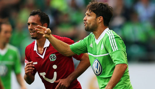 VfL Wolfsburg - Hannover 96 0:4: Hannover zerlegte die Wolfsburger in alle Einzelteile. Diego (r.) war stocksauer auf seine Mitspieler
