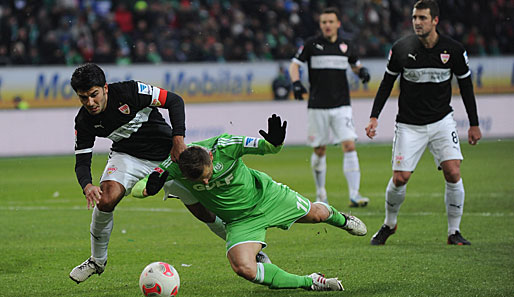 Im Angriff bekam Ivica Olic den Vorzug vor Bas Dost. Gegen die VfB-Abwehr sah der Kroate aber kein Land
