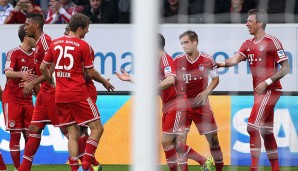 Die Bayern konnten durch einen abgefälschten Freistoß von Franck Ribery an das Bein von Mario Mandzukic wieder zurück in die Partie kommen. Das Unentschieden zur Pause war aus Hoffenheimer Sicht durchaus glücklich