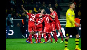 Müllers 3:0 macht den Bayern-Abend schließlich perfekt. Damit sind die Münchener nun sieben Punkte vor den Dortmundern