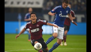 Makoto Hasebe und der 1. FC Nürnberg sind den Schalkern in allen Belangen unterlegen