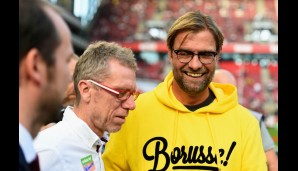 1. FC KÖLN - BORUSSIA DORTMUND 2:1: Dank der Rückkehr einiger BVB-Stars konnte auch Jürgen Klopp vor dem Spiel noch lachen