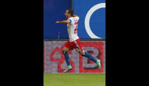 Rafael van der Vaart lässt seinen Freude über den 1:0-Treffer per Elfmeter freien Lauf