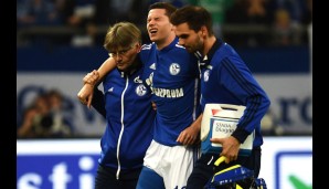SCHALKE 04 - FC AUGSBURG 1:0: Julian Draxler verletzte sich bereits nach 20 Sekunden und musste ausgewechselt werden