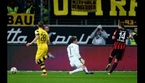 Gleich zu Beginn schockten Alex Meier und die Gastgeber den Gegner aus Dortmund