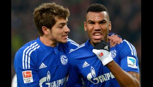 ...denn mit dem Anpfiff übernahm Schalke die Initiative und Choupo-Moting brachte Königsblau schon in der ersten Minute in Front