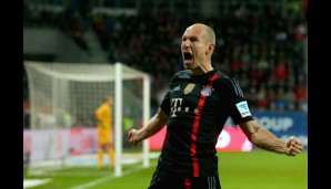 Arjen Robben schreeeeeeit seine Freude raus! Die Bayern spielen sich in der zweiten Halbzeit in einen wahren Rausch