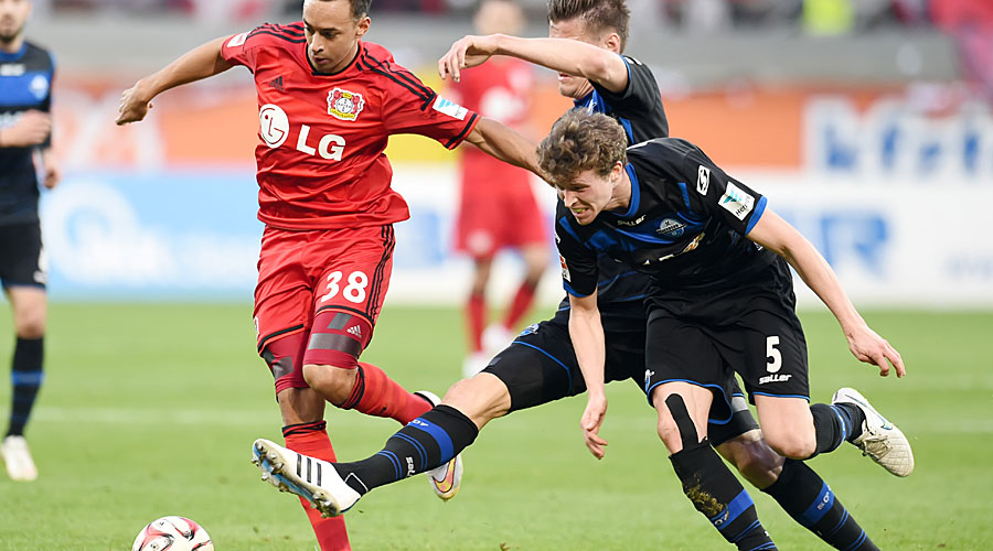 Gegen Paderborn rannte sich Karim Bellarabi immer wieder fest