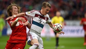 LEVERKUSEN - BAYERN 1:0: Der "Fußballgott" geht voran: Bastian Schweinsteiger war einer der wenigen Etablierten in Bayerns C-Elf