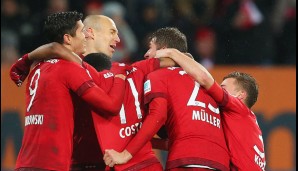 FC AUGSBURG - BAYERN MÜNCHEN 1:3: Zum Abschluss des 21. Spieltags jubelten die Bayern über den nächsten Sieg