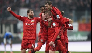 SV DARMSTADT - BAYER LEVERKUSEN 1:2: Pure Freude bei der Werkself, Leverkusen drehte den frühen Rückstand noch in einen Sieg