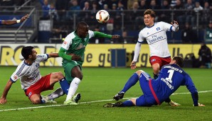 Anthony Ujah kann noch einmal verkürzen, am Ende reicht es nicht für Werder Bremen