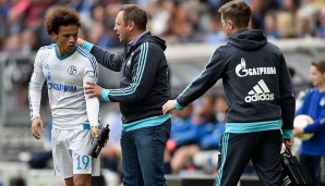 Andre Breitenreiter kann sich bei Leroy Sane für einen erfolgreichen Abschied bedanken - er beendet seine Trainerstation "Schalke" mit der Quali für die EL
