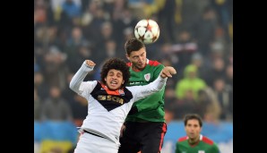 DONEZK-BILBAO 0:1. Oscar de Marcos gewann im Ausweichspielort in Lviv ein Kopfballduell gegen Taison