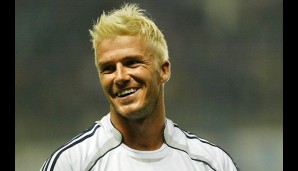 Auch in Spanien fällt Beckham durch seine interessanten Frisuren auf - 2007 hat es ihm hellblond angetan