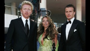 Das Glamour-Paar lässt sich auch gerne mit anderen Sportgrößen wie Boris Becker ablichten