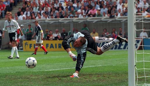 Auch mit Andreas Köpke im Tor scheiterten die Deutschen bei der WM 1998 in Frankreich im Viertelfinale. Diesmal an Kroatien