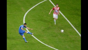 Italien - Kroatien 1:1 - Ein Schuss ins Glück! Antonio Candreva bringt seine Mannschaft mit einem fulminaten Schuss in Führung