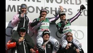 2005 folgte der erste große Titel: Das deutsche Team holte Gold bei der Skiweltmeisterschaft in Bormio
