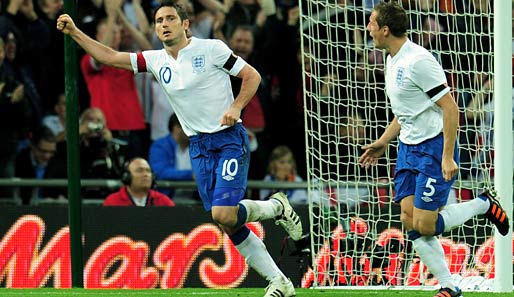 Doppelter Grund zum Jubeln: Im November 2011 trug Lampard erstmals die Kapitänsbinde der Three Lions und schoss beim 1:0 gegen Spanien das goldene Tor