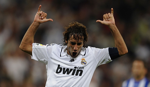 Platz 21: Raul - das Real-Urgestein rockt immer noch. Wie in der vergangenen Saison kam der 31-Jährige erneut auf 18 Liga-Treffer