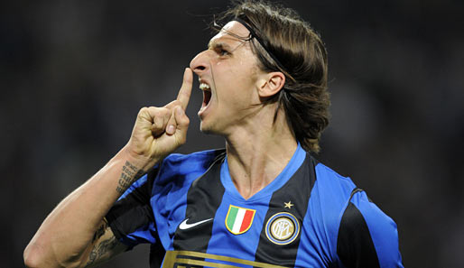 Platz 7: Zlatan Ibrahimovic - der Schwede von Inter Mailand wurde mit 25 Treffern Torschützenkönig der Serie A. Ob er nächste Saison noch in Italien spielt, ist offen