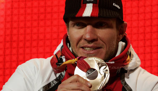 Hermann Maier gewinnt bei den Olympischen Spielen 2006 in Turin "nur" Bronze im Riesenslalom