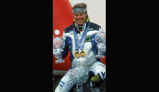 1998 ist Maiers Jahr: Riesenslalom-, Super-G- und Gesamtweltcup sowie zwei olympische Goldmedaillen gingen an den Mann aus Flachau