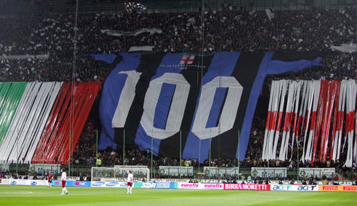 100 Jahre Inter Mailand: 2008 war es soweit. Die Fans konnten beim Jubiläum besonders stolz auf ihren Verein sein