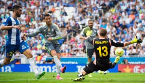 Nicht ganz so treffsicher ist Ronaldo, der durchschnittlich 6,3 Mal auf den gegnerischen Kasten feuert bis der Ball im Netz zappelt