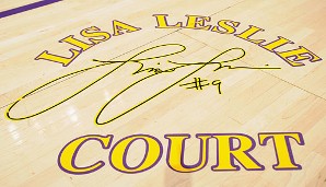Große Ehre für die beste Spielerin aller Zeiten: Der Platz der L.A. Sparks wurde 2006 zum "Lisa-Leslie-Court" umgetauft