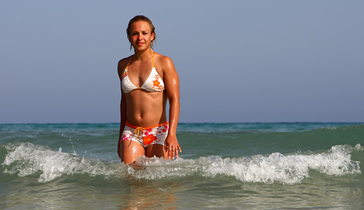 Auch abseits der Piste machte sie immer eine gute Figur: Neuner im Urlaub auf Fuerteventura