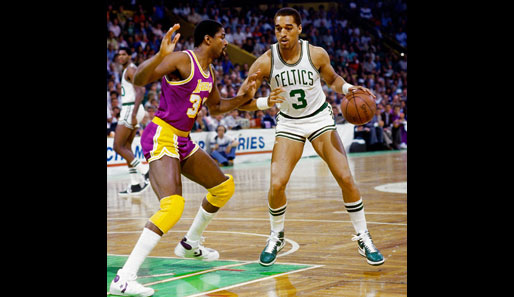 Das Duell mit einem der besten Verteidiger der NBA: Dennis Johnson von den Boston Celtics