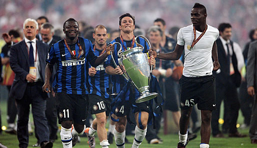Seinen größten Erfolg feierte Balotelli beim Champions-League-Sieg 2010 gegen Bayern München