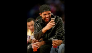 Rapper Drake war von der Flugshow von Blake Griffin, LeBron James und Kevin Durant sichtlich amüsiert
