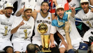 5 Titel - San Antonio Spurs: Zwischen 1999 und 2014 räumte die Generation um Tim Duncan und Gregg Popovich fünf Championships für die Spurs ab